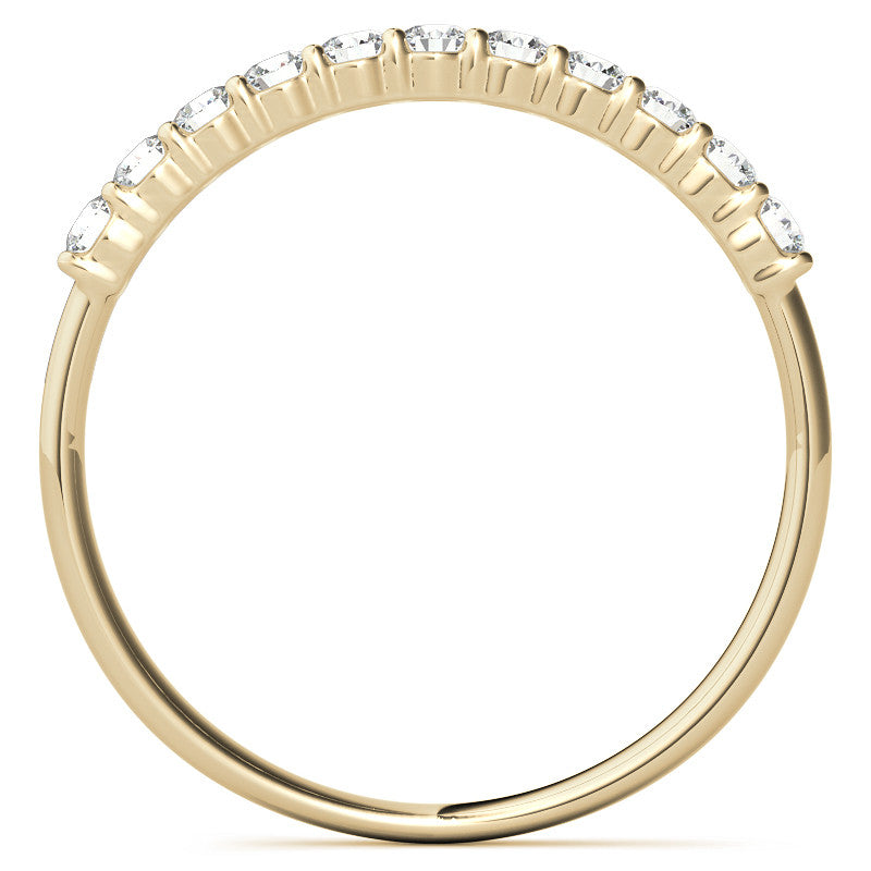 11-Stone Round Brilliant Moissanite Shared-Prong Ring - 2mm 0.33ct