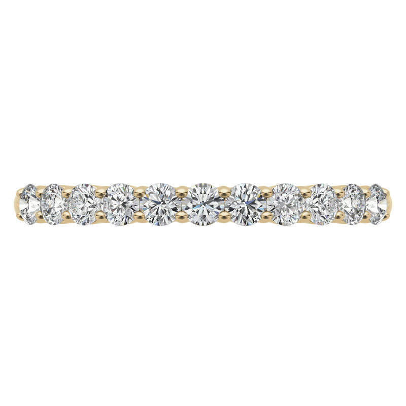 11-Stone Round Brilliant Moissanite Shared-Prong Ring - 2mm 0.33ct