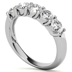 5-Stone Moissanite Shared-Prong Trellis Ring 4mm 1.25ct tw