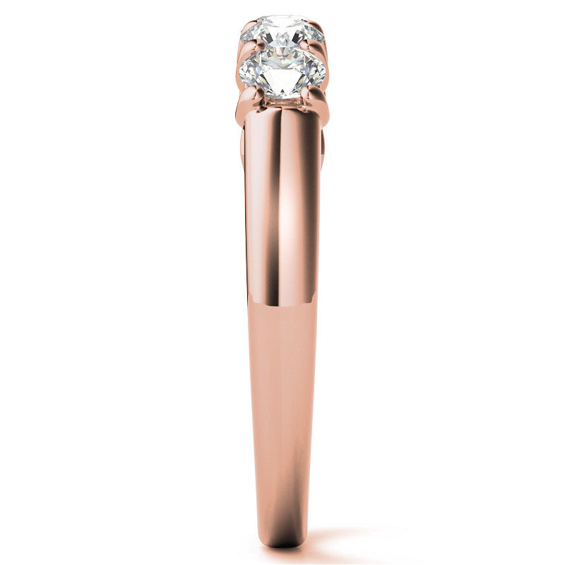 5-Stone Moissanite Shared-Prong Trellis Ring 3mm 0.50ct