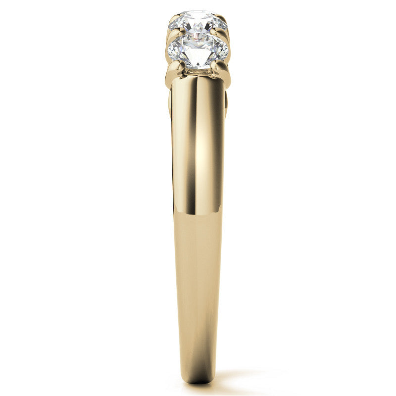 5-Stone Moissanite Shared-Prong Trellis Ring 3mm 0.50ct