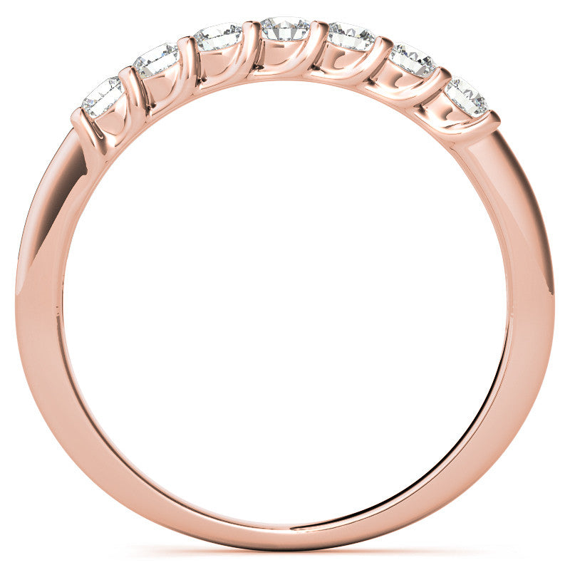 7-Stone Moissanite Shared-Prong Trellis Ring 2.5mm 0.42ct