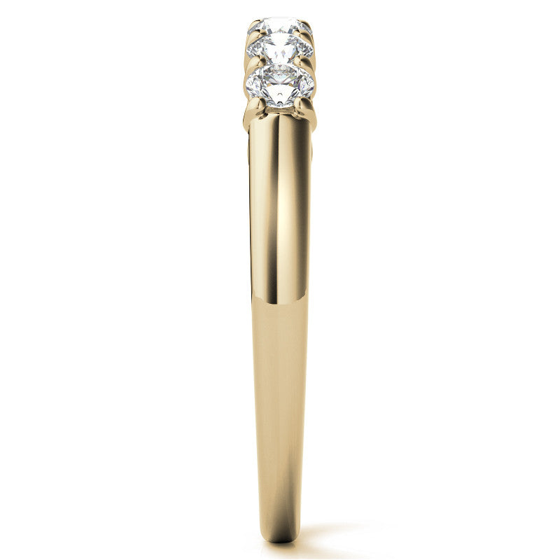 7-Stone Moissanite Shared-Prong Trellis Ring 2.5mm 0.42ct