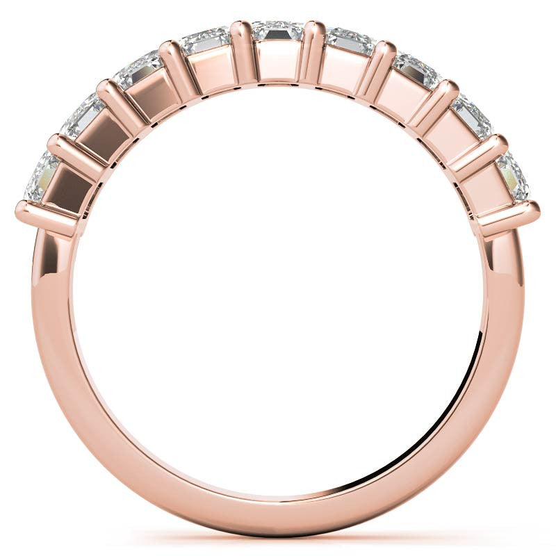 5x3mm Emerald / Radiant Moissanite Anniversary Band