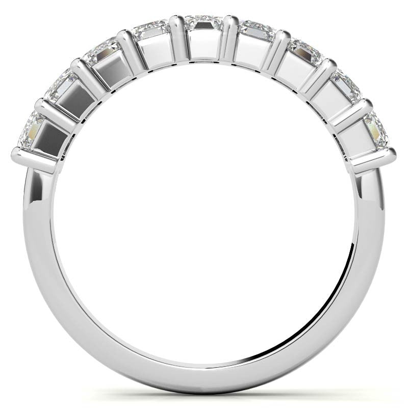 5x3mm Emerald / Radiant Moissanite Anniversary Band