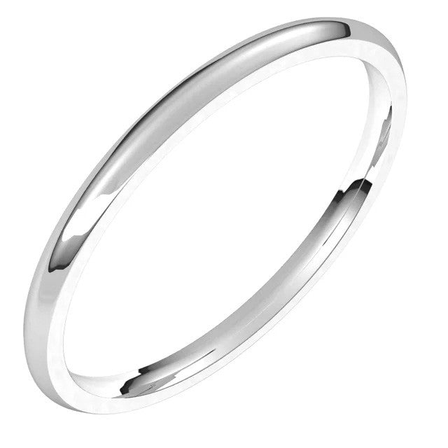 1.5mm Platinum Comfort Fit Medium Weight Wedding Band