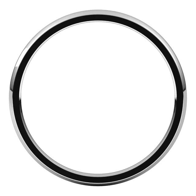 1.5mm Platinum Comfort Fit Medium Weight Wedding Band