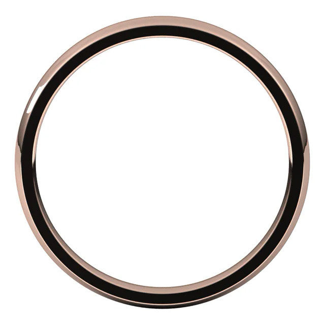 2.5mm Comfort Fit Medium Weight Wedding Band