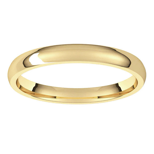 2.5mm Comfort Fit Medium Weight Wedding Band