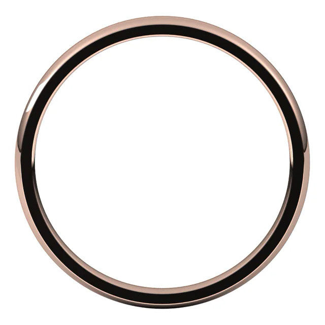 2mm Comfort Fit Medium Weight Wedding Band