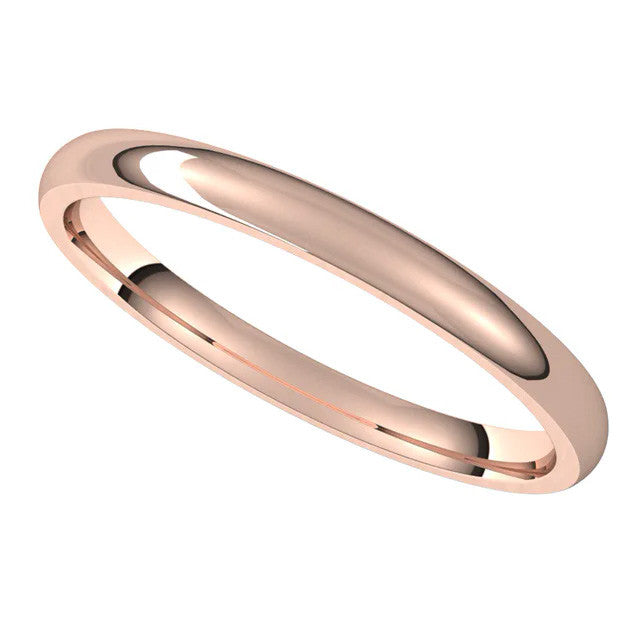 2mm Comfort Fit Medium Weight Wedding Band