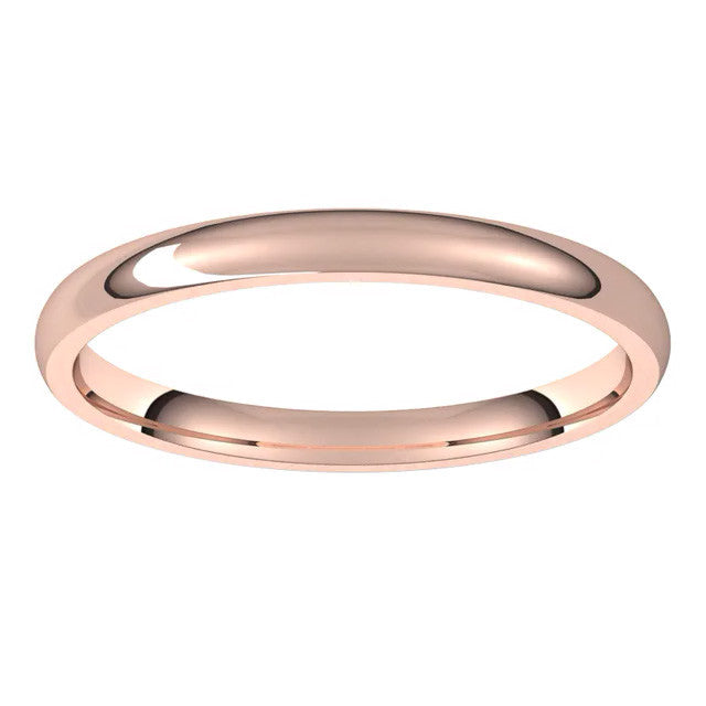 2mm Comfort Fit Medium Weight Wedding Band