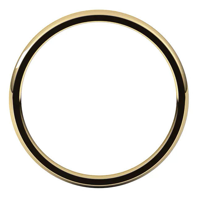 2mm Comfort Fit Medium Weight Wedding Band