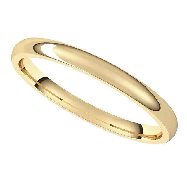 2mm Comfort Fit Medium Weight Wedding Band