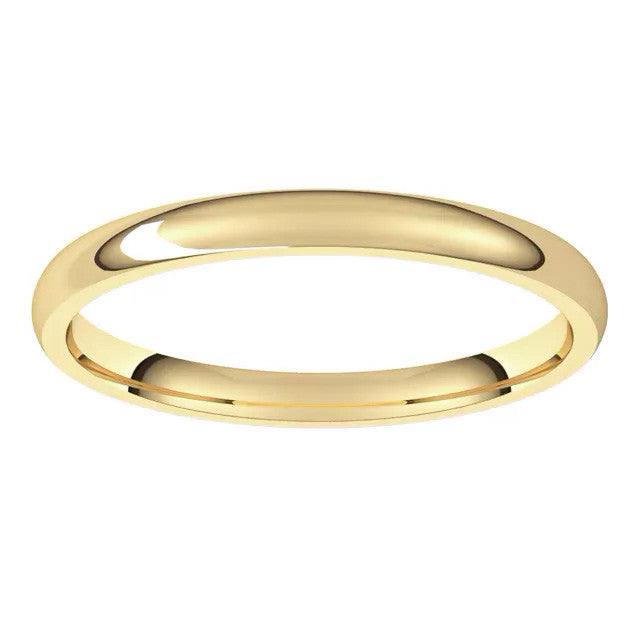 2mm Comfort Fit Medium Weight Wedding Band