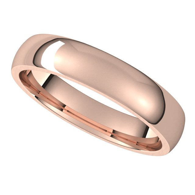4mm Comfort Fit Medium Weight Wedding Band