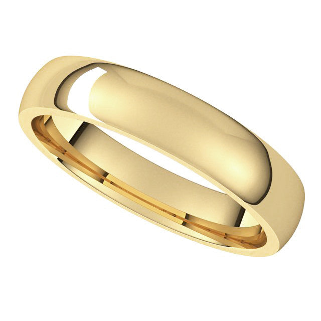 4mm Comfort Fit Medium Weight Wedding Band