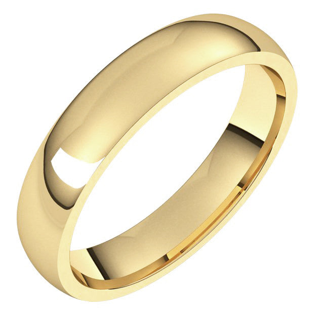4mm Comfort Fit Medium Weight Wedding Band
