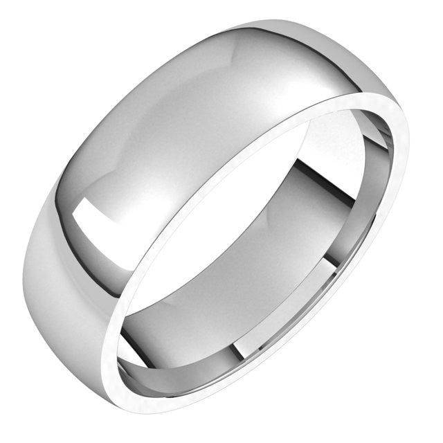 6mm Platinum Comfort Fit Medium Weight Wedding Band