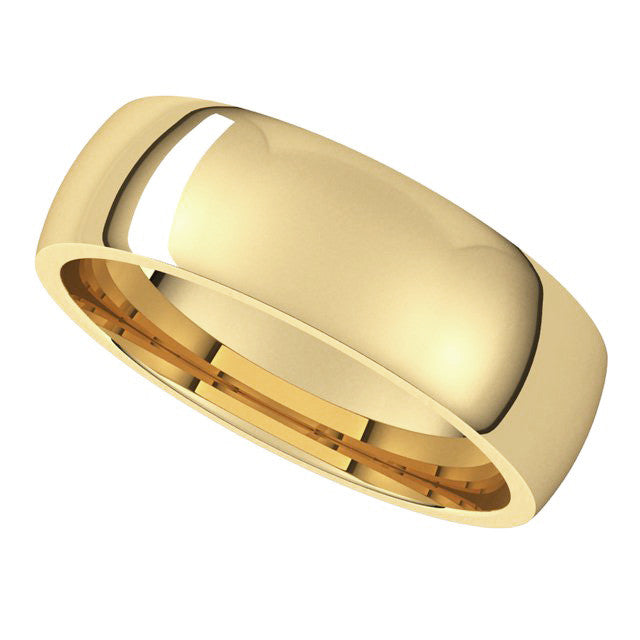 6mm Comfort Fit Medium Weight Wedding Band