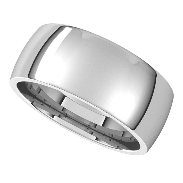 8mm Platinum Comfort Fit Medium Weight Wedding Band