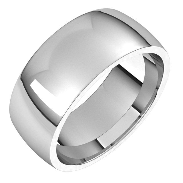 8mm Platinum Comfort Fit Medium Weight Wedding Band