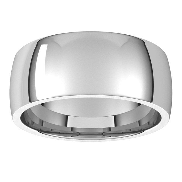8mm Platinum Comfort Fit Medium Weight Wedding Band