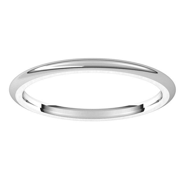 1.5mm Platinum Comfort Fit Heavy Weight Wedding Band