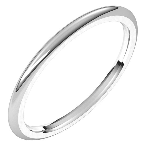 1.5mm Platinum Comfort Fit Heavy Weight Wedding Band