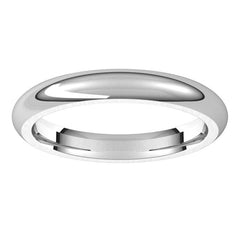 3mm Platinum Comfort Fit Heavy Weight Wedding Band