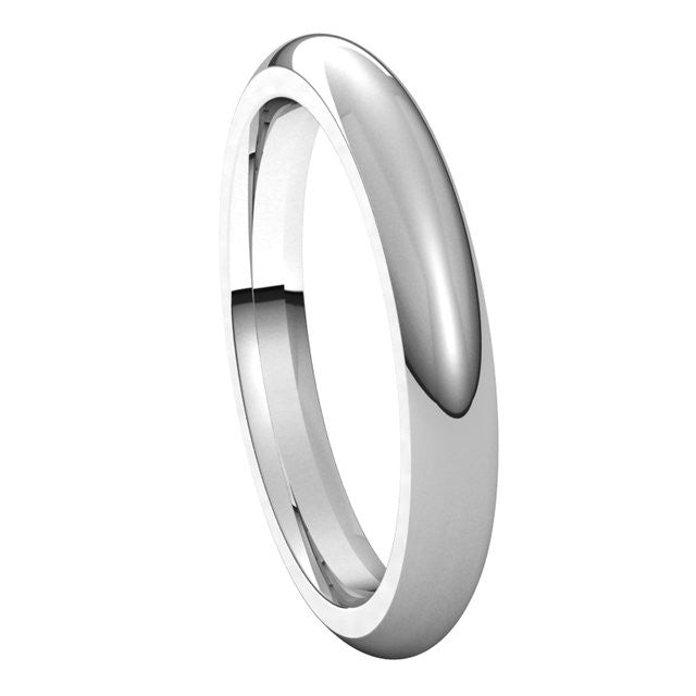 3mm Platinum Comfort Fit Heavy Weight Wedding Band