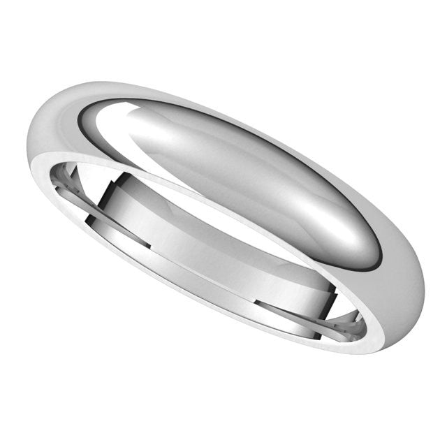 4mm Platinum Comfort Fit Heavy Weight Wedding Band