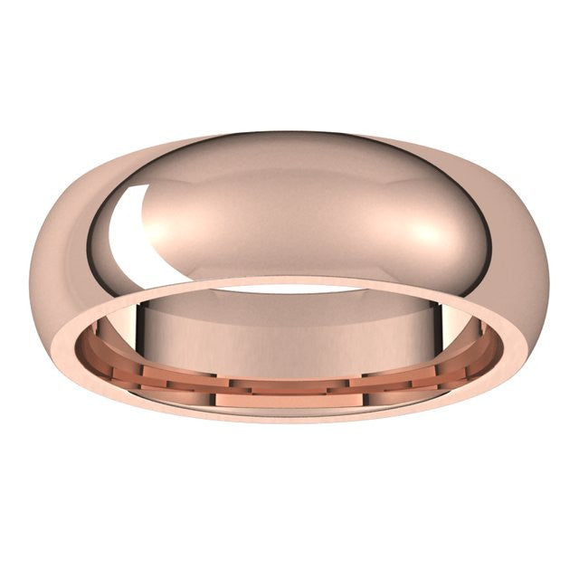 6mm Comfort Fit Heavy Weight Wedding Band