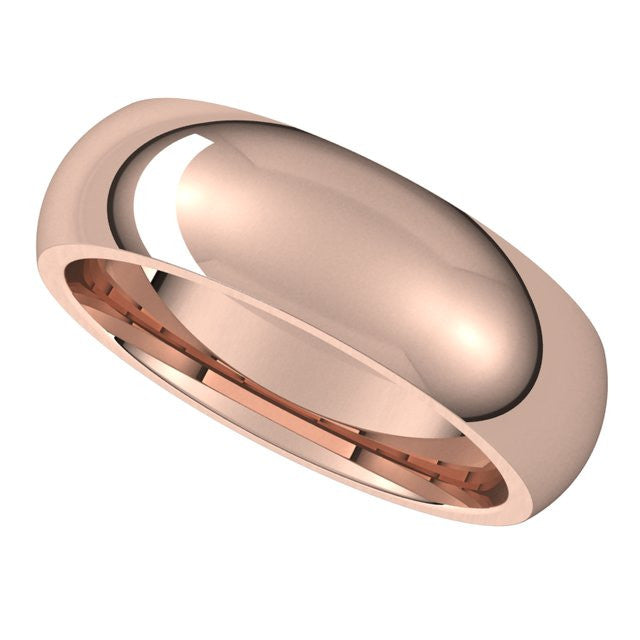 6mm Comfort Fit Heavy Weight Wedding Band