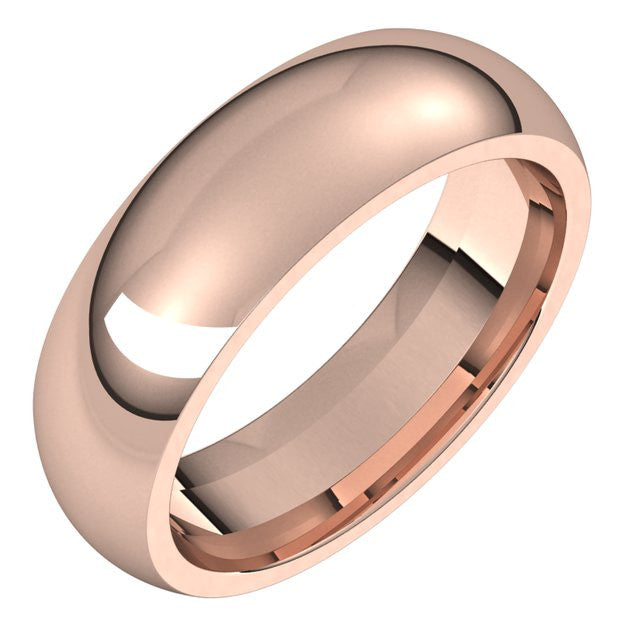 6mm Comfort Fit Heavy Weight Wedding Band