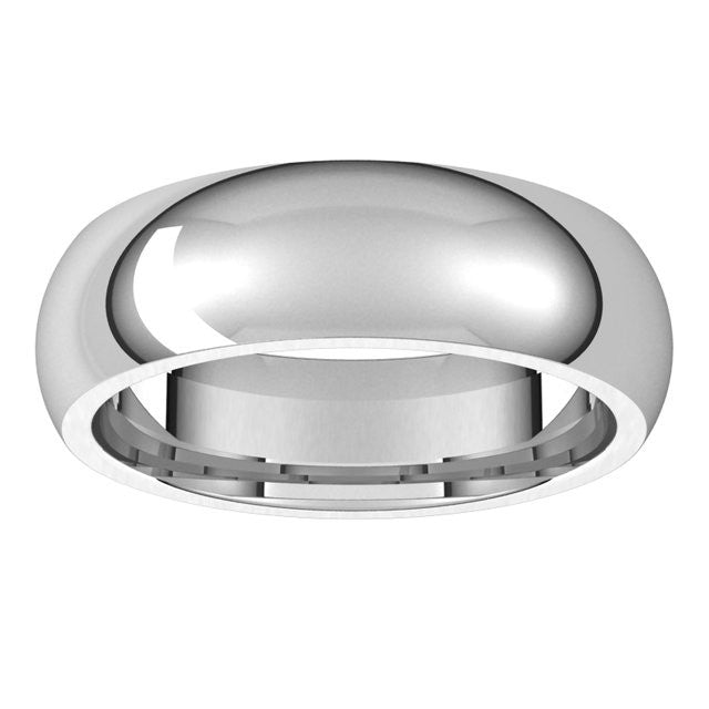 6mm Comfort Fit Heavy Weight Wedding Band
