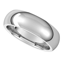 6mm Platinum Comfort Fit Heavy Weight Wedding Band
