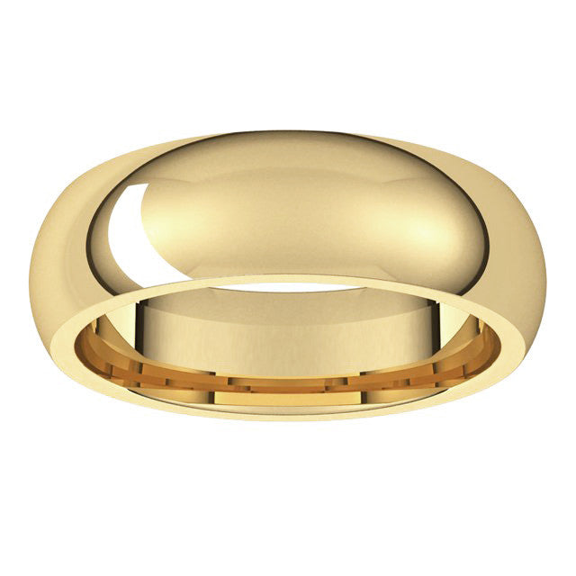 6mm Comfort Fit Heavy Weight Wedding Band