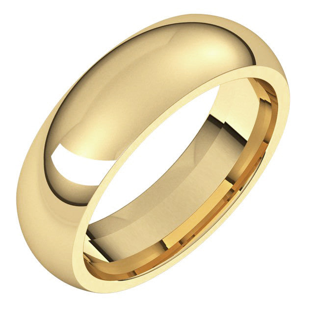 6mm Comfort Fit Heavy Weight Wedding Band