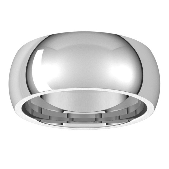 8mm Platinum Comfort Fit Heavy Weight Wedding Band