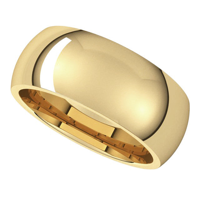 8mm Comfort Fit Heavy Weight Wedding Band