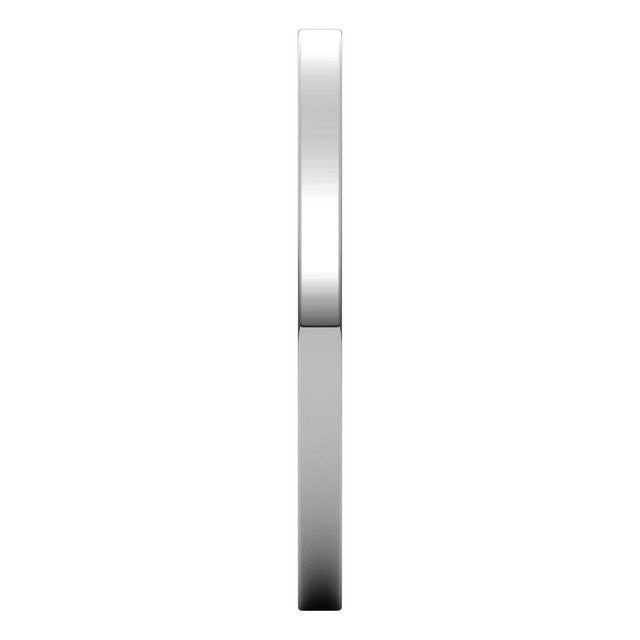 1.5mm Platinum Flat Wedding Band