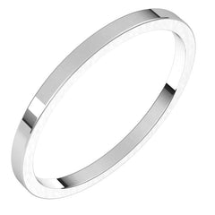 1.5mm Platinum Flat Wedding Band