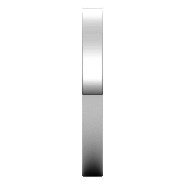 2.5mm Platinum Flat Wedding Band