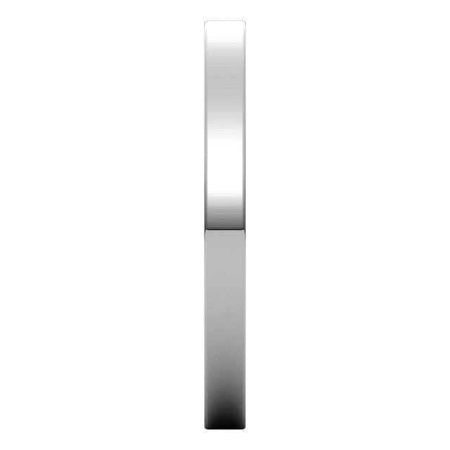 2mm Platinum Flat Wedding Band