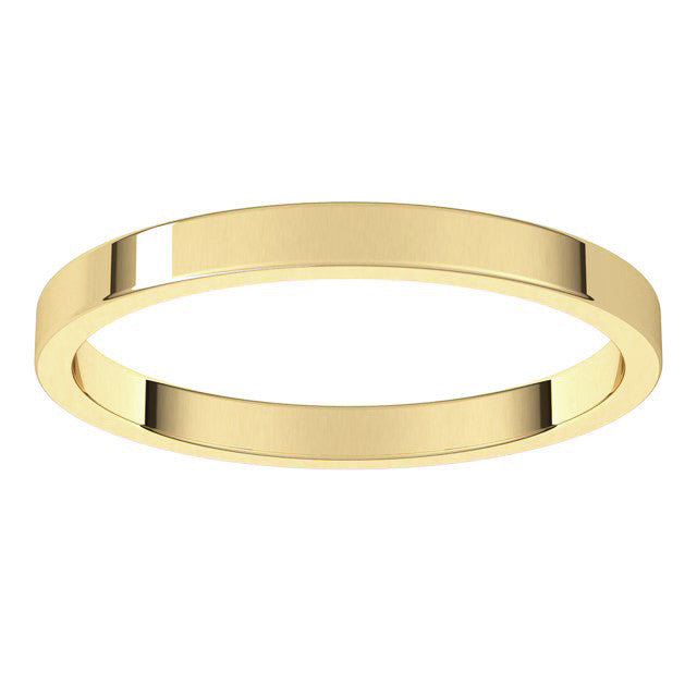 2mm Flat Wedding Band