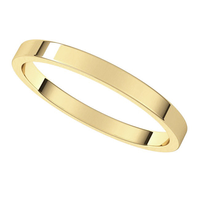 2mm Flat Wedding Band