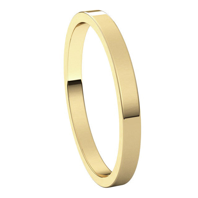 2mm Flat Wedding Band