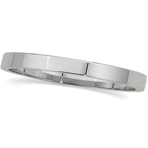 2mm Platinum Flat Wedding Band