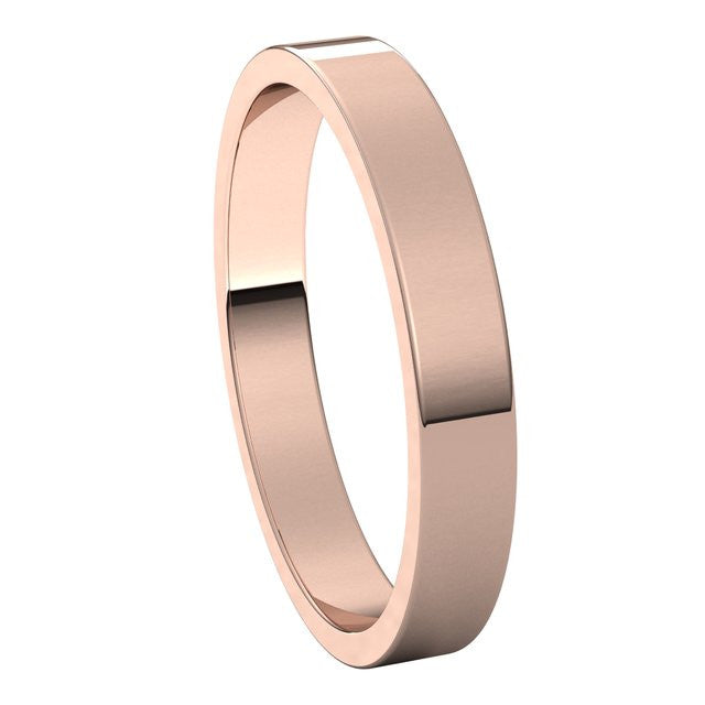 3mm Flat Wedding Band